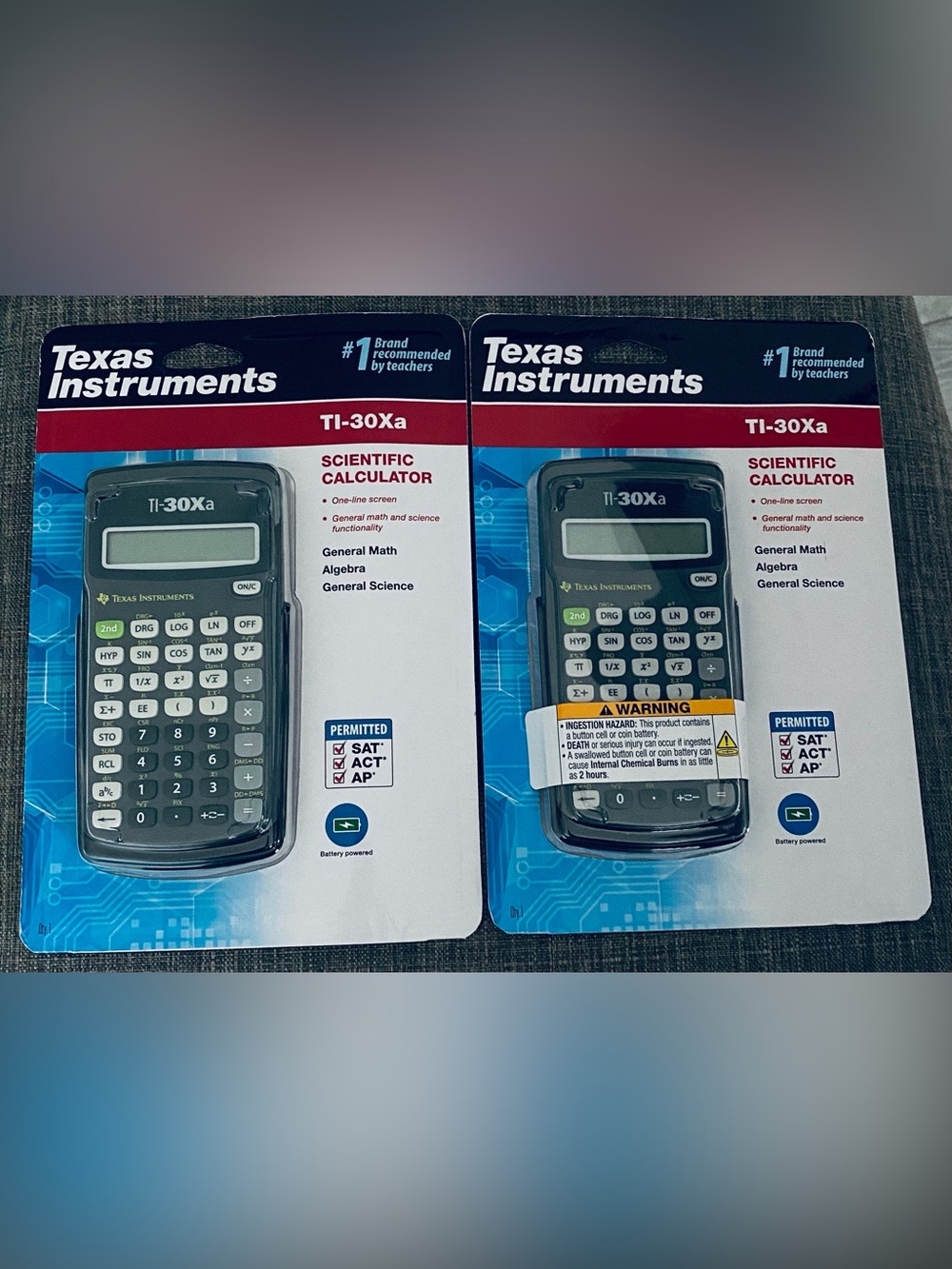 Texas Instruments TI-30Xa Scientific Calculator - Black and Gray